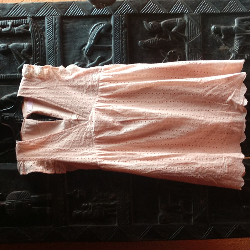 Pink Lily You Found My Heart Blush Eyelet Dress Romper